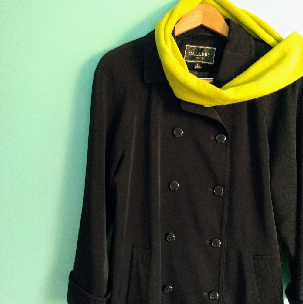 🧥🧣NWOT GALLERY PETITE Women's Trench Coat